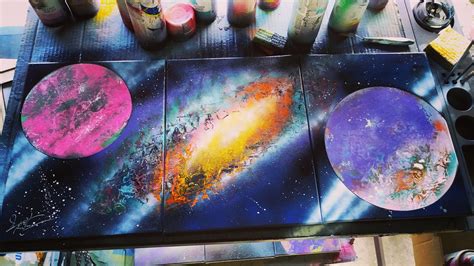 Three piece canvas spray paint art. : r/Spraypaint