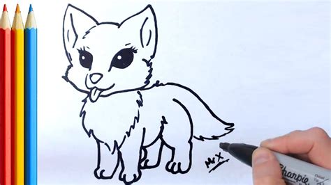 How To Draw A Cute Baby Wolf Easy