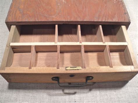 Vintage Wood Cash Drawer - Rustic Cash Box | Vintage wood, Cash box, Wood