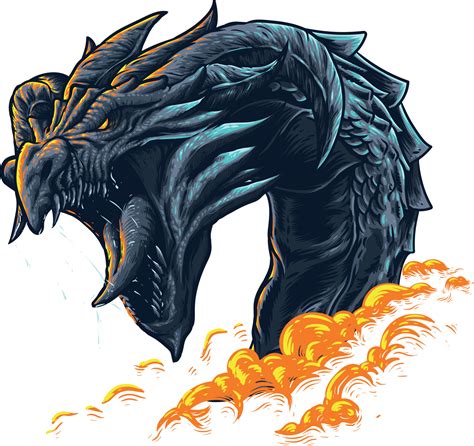 vector illustration of scary dragon head 13687247 Vector Art at Vecteezy