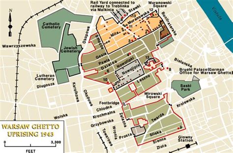 Warsaw Ghetto Uprising - Map