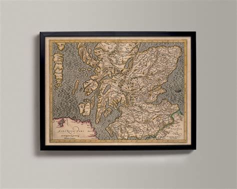 Medieval Old Map of Scotland Giclée Reproduction of Vintage - Etsy