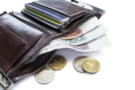 Wallet with cash stock image. Image of bank, money, brown - 31938697