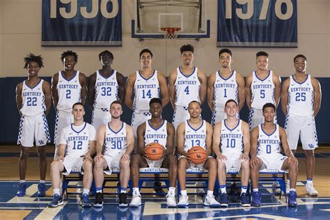 Kentucky Wildcats Basketball 2017-18 Team Photo - A Sea Of Blue