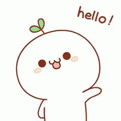 Mochi Kawaii Hello Greetings GIF | GIFDB.com