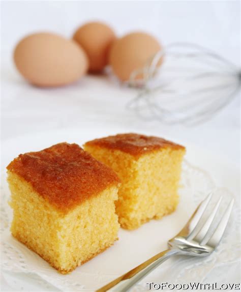 sponge cake with custard powder