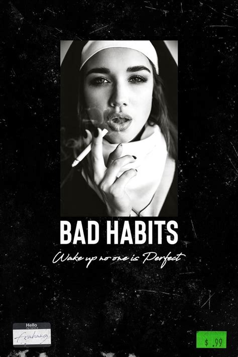 Bad Habits | Graphic design posters, Shirt print design, Album art design