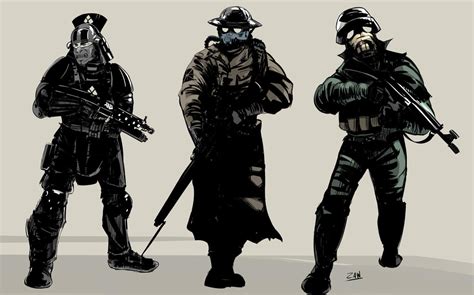 Soldiers in Gas Mask by Chozan on DeviantArt