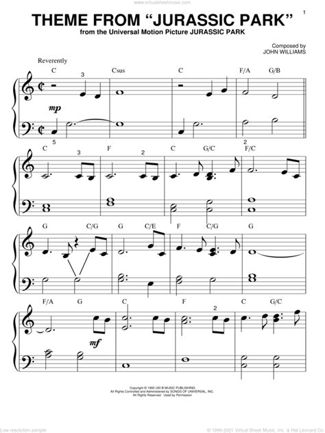 Jurassic Park Theme Sheet Music | ubicaciondepersonas.cdmx.gob.mx