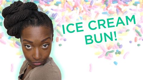 Loc Hairstyle Tutorial: The Ice Cream Bun - YouTube