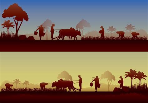 Asian Farmer Silhouette 128120 Vector Art at Vecteezy