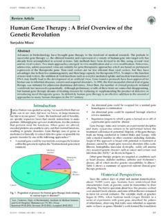 Human Gene Therapy : A Brief Overview of the … / human-gene-therapy-a-brief-overview-of-the.pdf ...