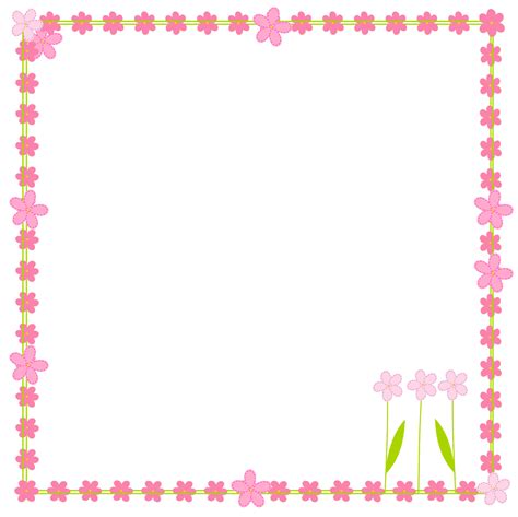 Background Frame Flower - Clip Art Library