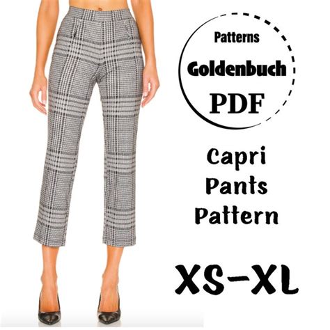 Capri Pants Pattern - Etsy