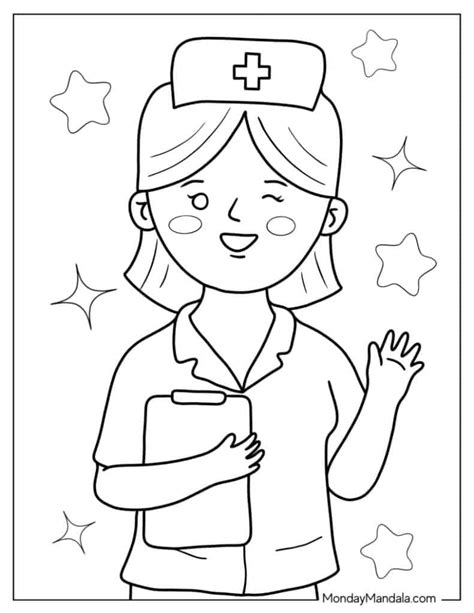 Nurse Hat Coloring Pages