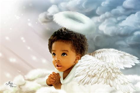 African American Baby Angels Art