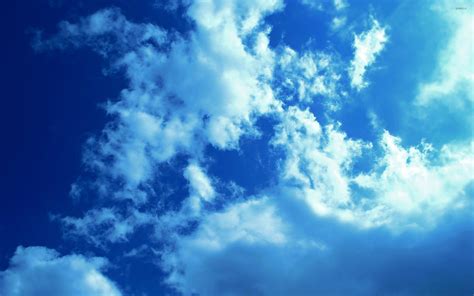 White clouds and blue sky wallpaper - Nature wallpapers - #28522