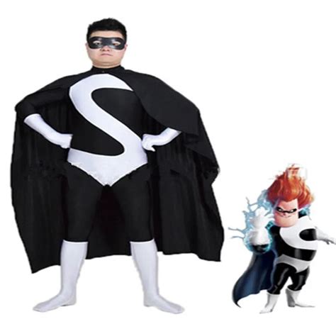 Incredibles Buddy Pine Costume Syndrome Cosplay Lycra Suit Spandex Zentai Bodysuit Halloween ...