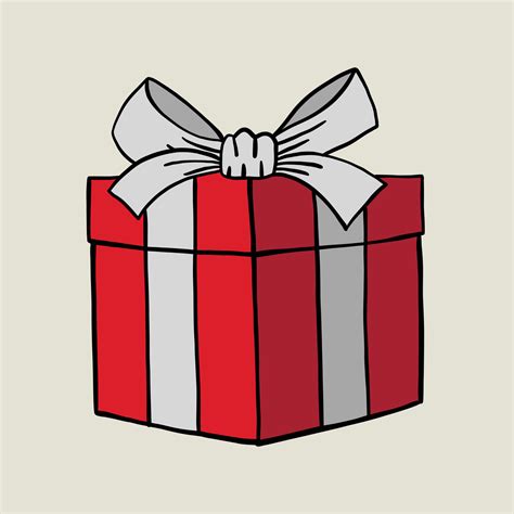 doodle freehand sketch drawing of a gift box. 4427645 Vector Art at ...