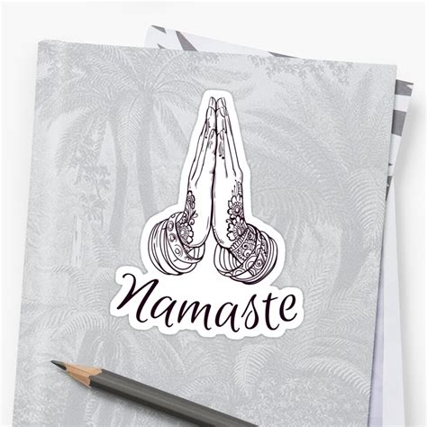 "Namaste Yoga Symbol" Sticker by SoccaTamam | Redbubble