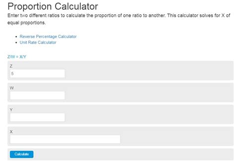 Proportion Calculator - Calculator Academy