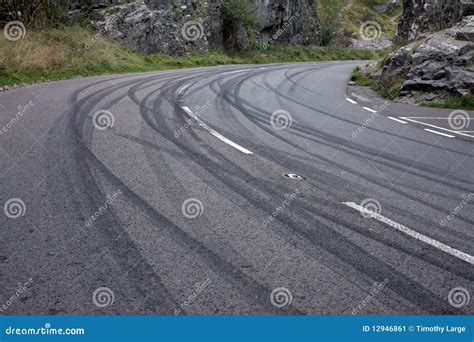 Tyre Marks Left by Road Racers Stock Image - Image of tyre, lines: 12946861