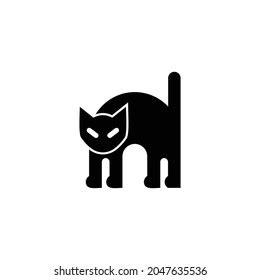 Illustration Black Cat Logo Icon Stock Vector (Royalty Free) 2047635536 ...