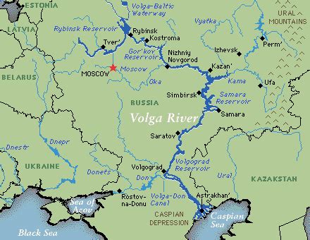 Volga River Map ~ FABROSWORLD