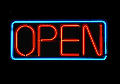 Neon Open Sign Free Stock Photo - Public Domain Pictures