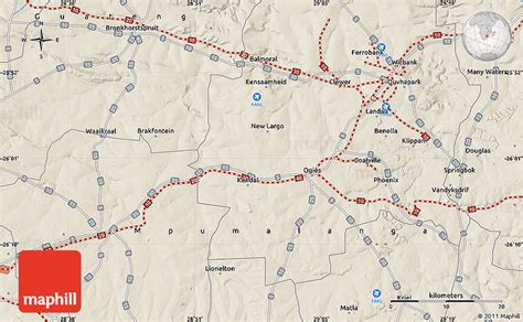 Shaded Relief Map of Witbank