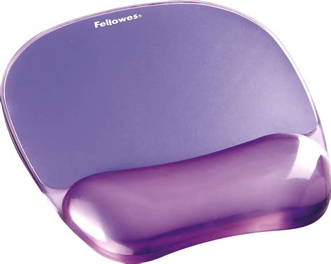 Fellowes Crystals Gel Mouse Mat with Wrist Support, Purple, 9"*7.5 ...