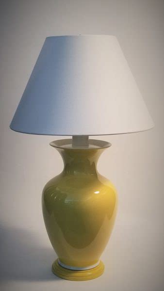 Lighting, Sold - Vintage Yellow Table Lamp w/ Shade - Rubbish Interiors Inc.