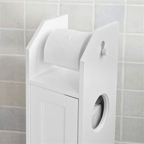 Wooden Free Standing Toilet Tissue Roll Paper Bathroom Cabinet Storage Holder UK | eBay