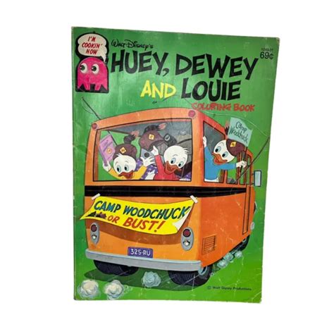 VINTAGE DISNEY HUEY Dewey And Louie Coloring Book 1976 Camp Woodchuck ...