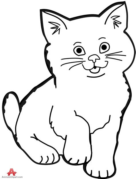 Cat clip art black and white free clipart images 3 - Clipartix | Cartoon cat drawing, Cat ...