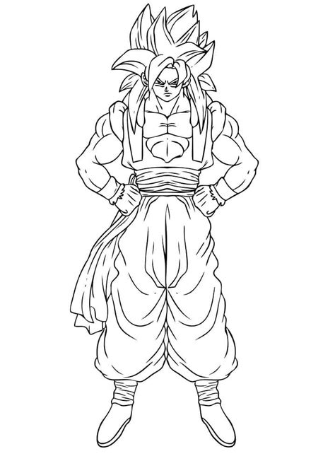 Goku Super Saiyan 4 coloring page - Download, Print or Color Online for ...