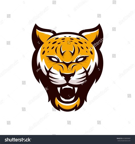 Cheetah Head Wild Mascot Head Vector Stock Vector (Royalty Free) 655809409