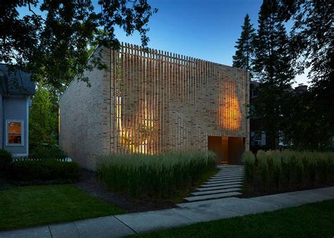 Modern Brick House Design in Chicago that Whimsically Plays with Light