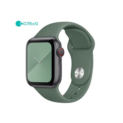 COTeetCI Apple Watch Silicone Sport Band [Pine Green] | Gadget BD