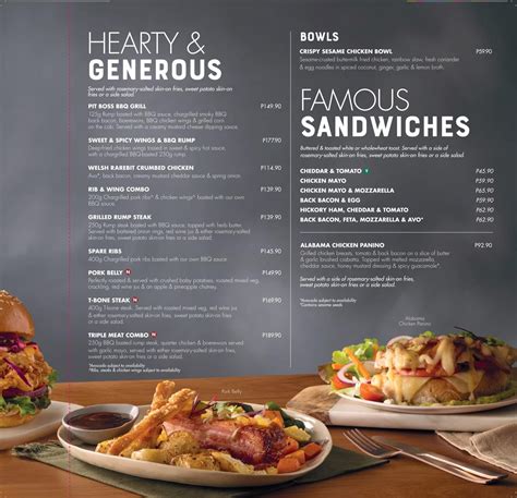 Mugg & Bean Menu - Classified Adz