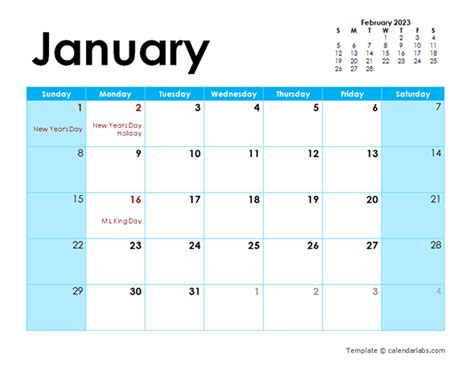 2023 Calendar Colorful Design - Free Printable Templates