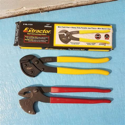 The Extractor - nail extracting pliers and mini field vise. These are the real deal for easy ...