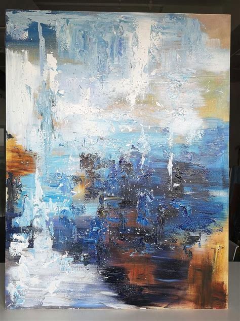 Acrylic Painting Artworks, Acrilic Paintings, Blue Abstract Painting ...