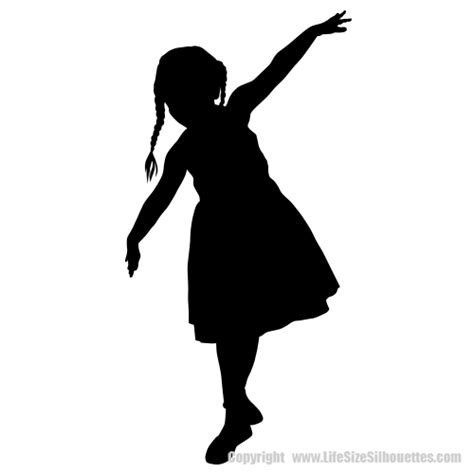 GIRL WALL SILHOUETTE DECAL (Children's Decor)