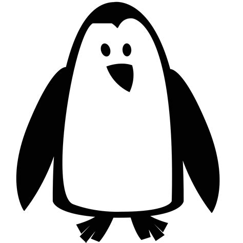 Penguin Penguin Black And White Clipart - Clip Art Library