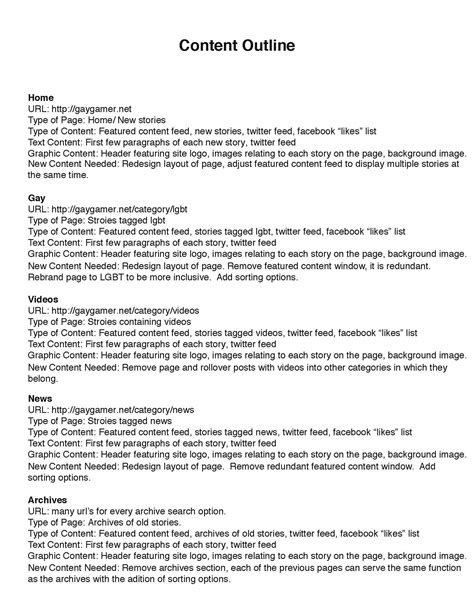 page 1 of content outline | New twitter, Outline, Facebook likes