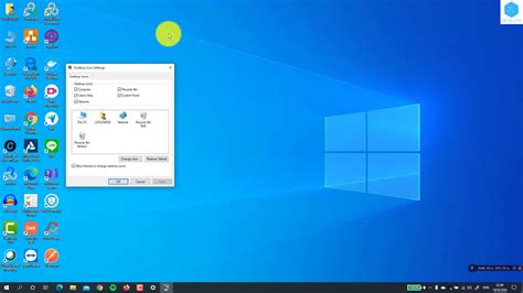 Show desktop icons in Windows 10 - YouTube