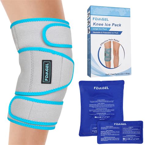 Buy Knee Ice Pack Wrap, Hot & Cold Compression Therapy Ice Pack for Injuries Reusable, Knee ...