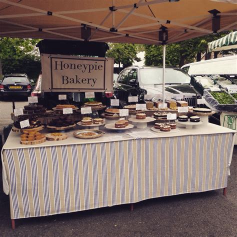 My stall at London farmers market Twickenham London | Cake stall, Food stall, Street food