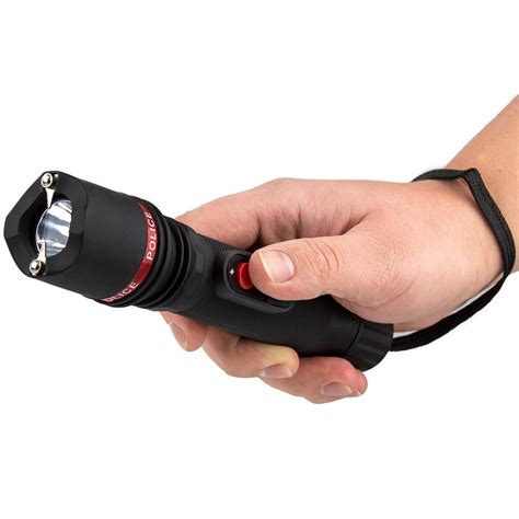 Stun Gun POLICE 305 With LED Flashlight & Safety Cap Rechargeable | PoliceMart | Self Defense ...